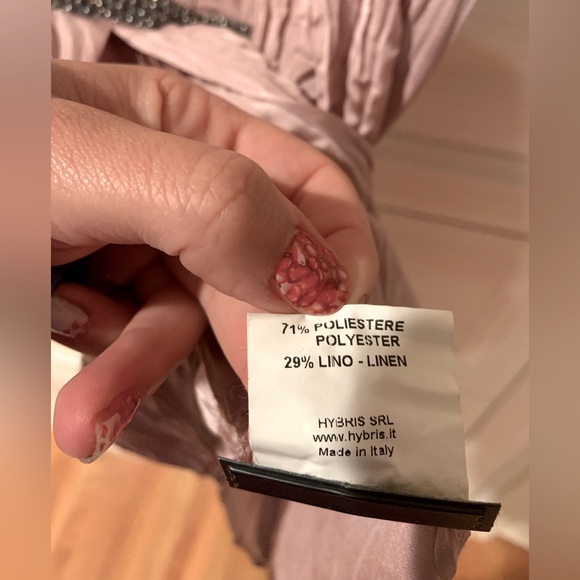 Silky Pink Tie Tank (Italian) - Picture 5 of 5